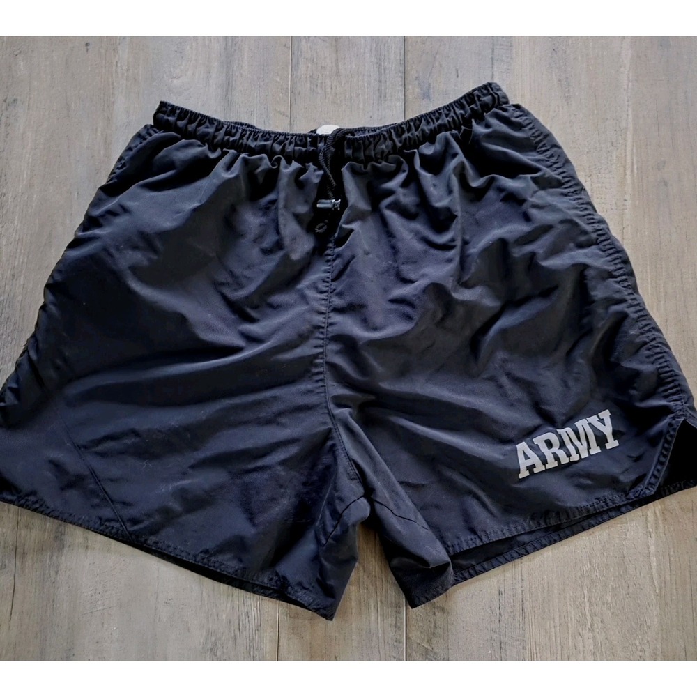 Army Trunks Physical Fitness Uniform LARGE Black Uniform Military Soffe Shorts